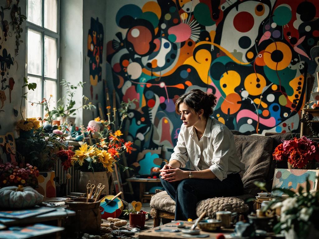 Technique picturale et évolution stylistique dans Family portrait