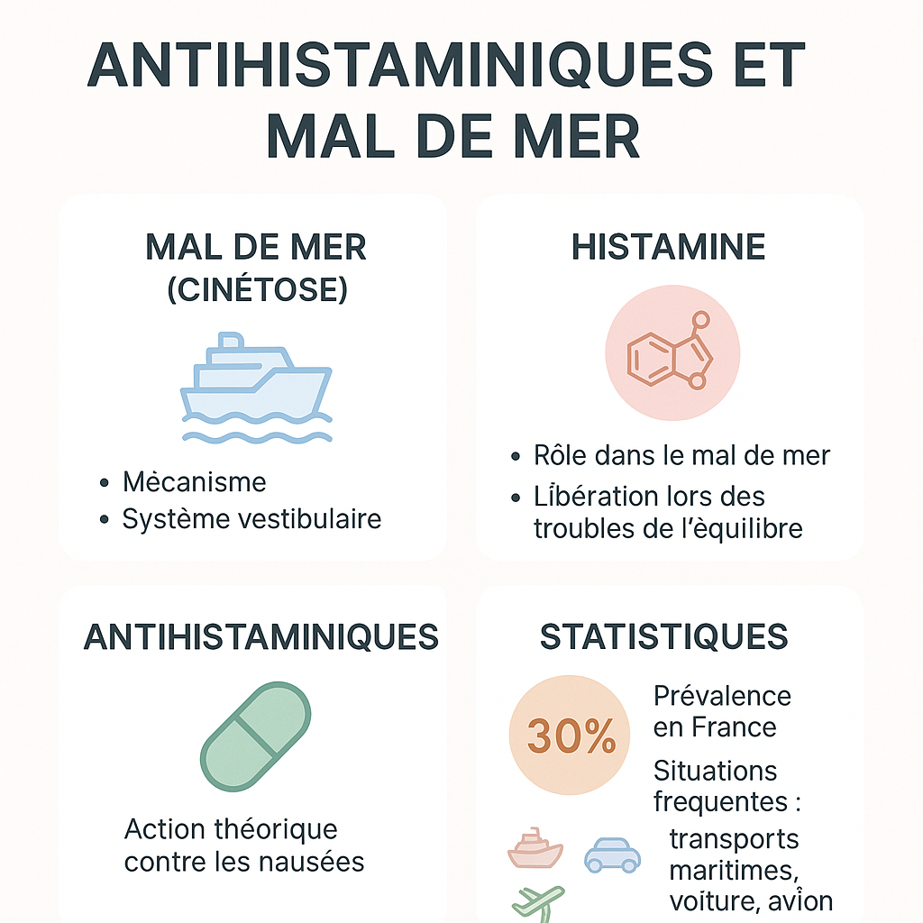 Les antihistaminiques de première génération contre la cinétose