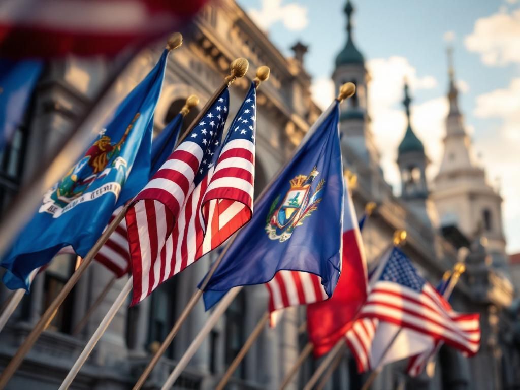 Les 50 drapeaux des États fédérés : caractéristiques et symbolisme Les 50 drapeaux des États fédérés : caractéristiques et symbolisme