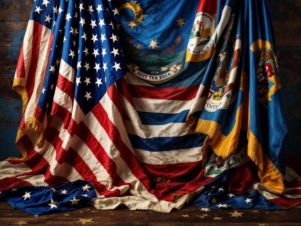 Drapeaux historiques et évolution législative des États américains Drapeaux historiques et évolution législative des États américains