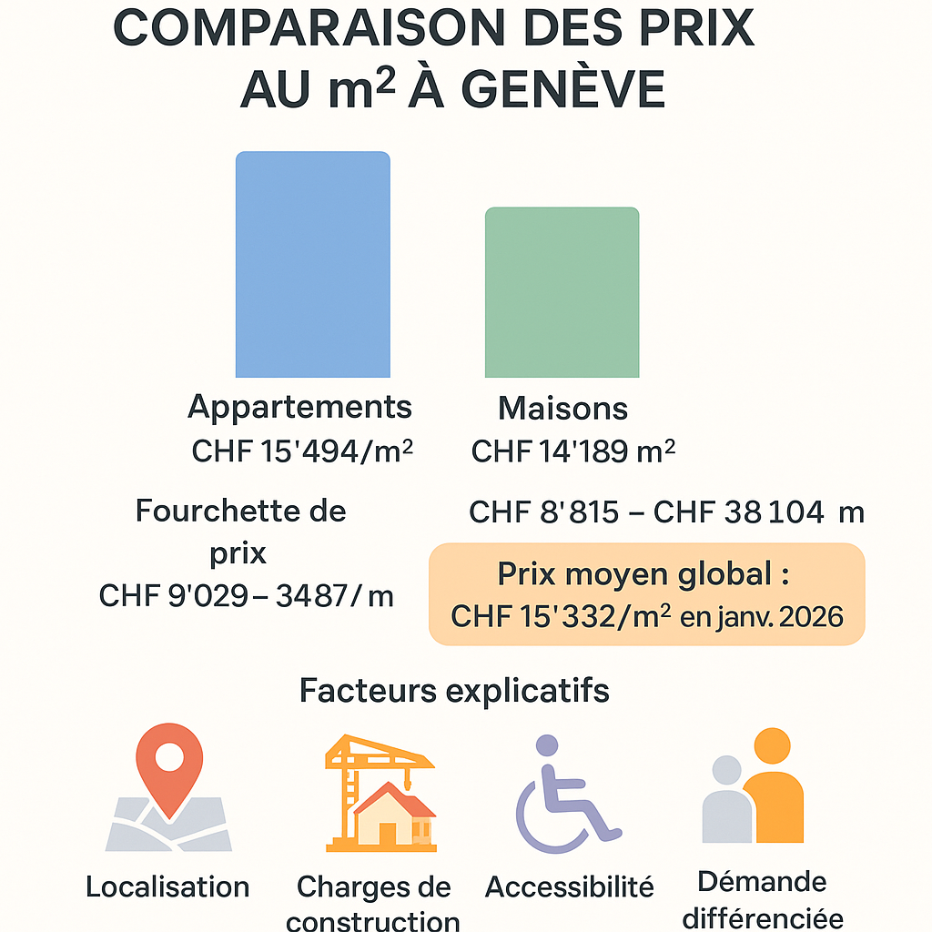 Comparaison des prix de vente médians et fourchettes tarifaires