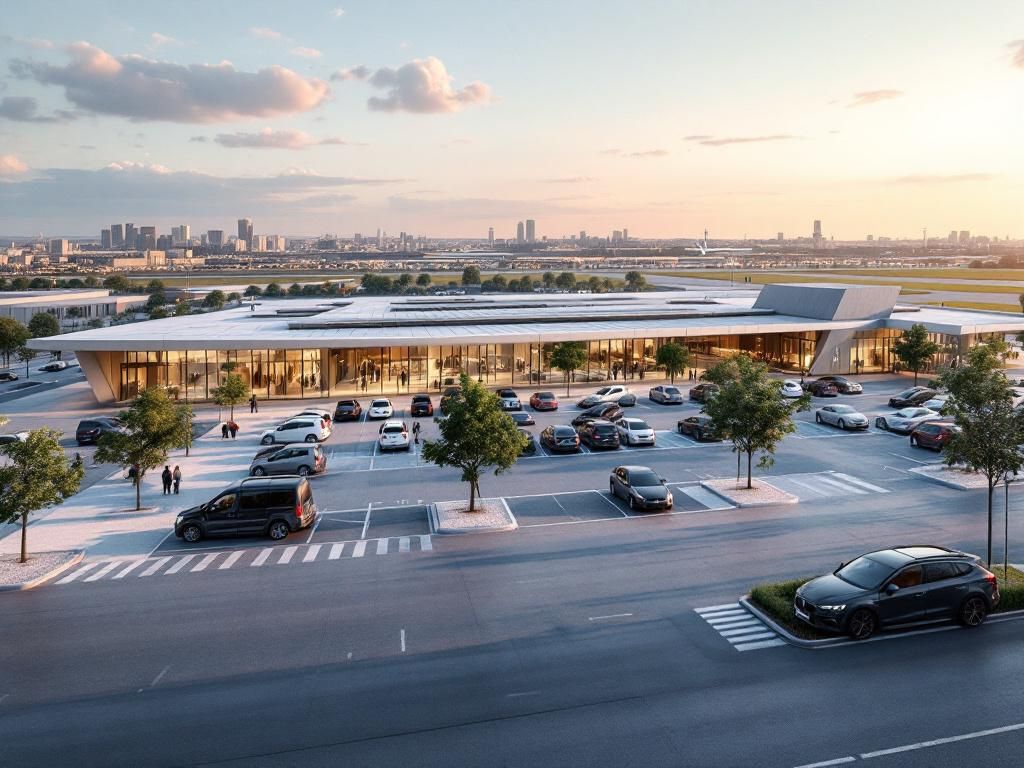 Le parking P4a : stationnement au contact direct du terminal