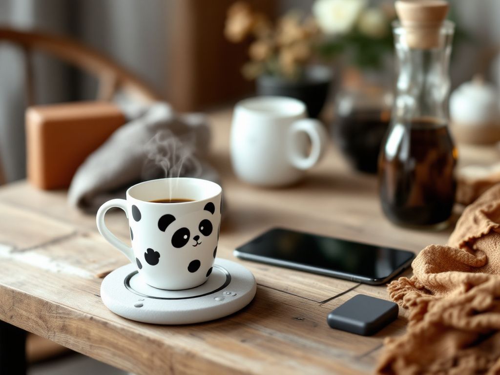 Utilisation au bureau et avantages pratiques du chauffe tasse USB