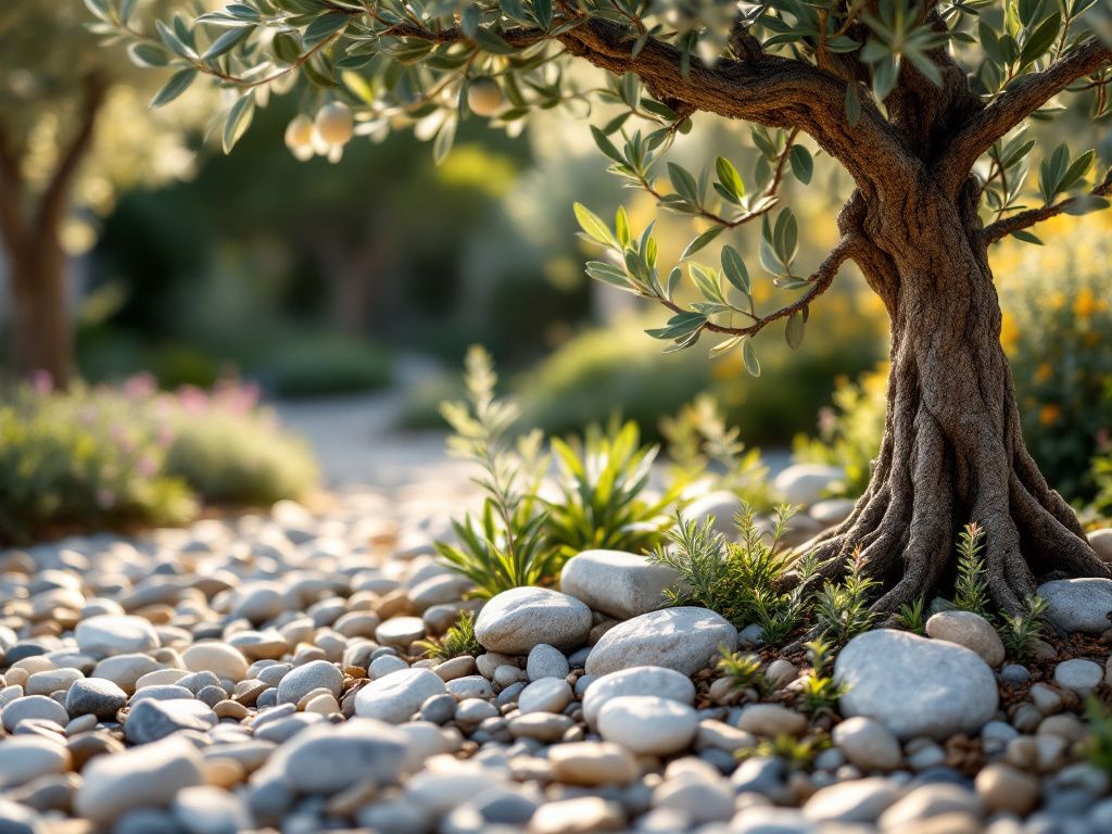 Aménagement paysager autour de votre olivier